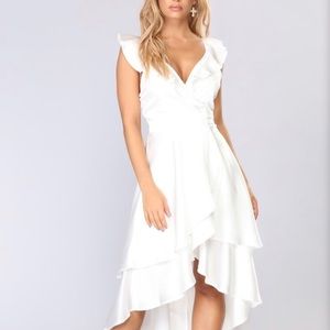 Whitney White Wrap Dress